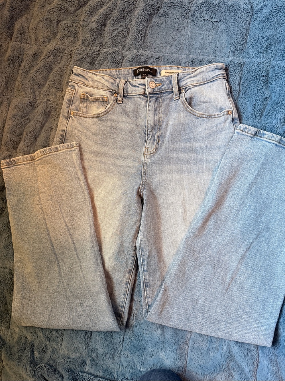 BCBGeneration Light Blue Straight Leg Jeans